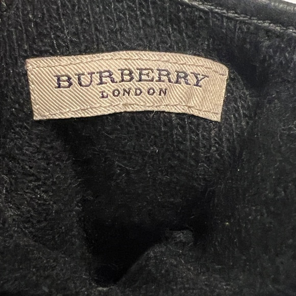 Burberry novacheck wool leather cashmere lined gloves sz 7 - Picture 3 of 4
